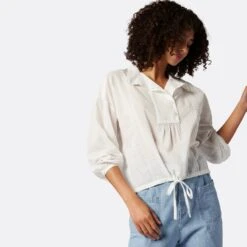 Joie Bronte Long Sleeve Cotton Top 9 Joie Bronte Long Sleeve Cotton Top -Joie Fashion Outlet Store T0053F337 PRCL 4 DPA