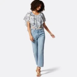 Joie Larisa Short Sleeve Silk Top -Joie Fashion Outlet Store T0058A9368 NGBM 1 DPA