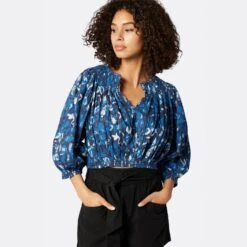 Joie May Cotton Top -Joie Fashion Outlet Store T0065A9370 NVBM 4 DPA