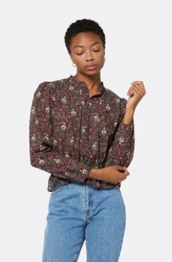 Joie Willow Long Sleeve Cotton Top