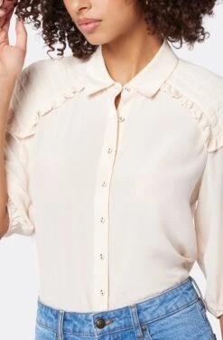 Joie Austin Short Sleeve Silk Top -Joie Fashion Outlet Store T0109F7881S PKTN 6