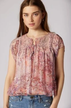 Joie Thana Short Sleeve Silk Top
