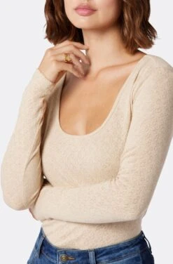 Joie Robbie Long Sleeve Cotton Top -Joie Fashion Outlet Store T0118F09339 OAT 6