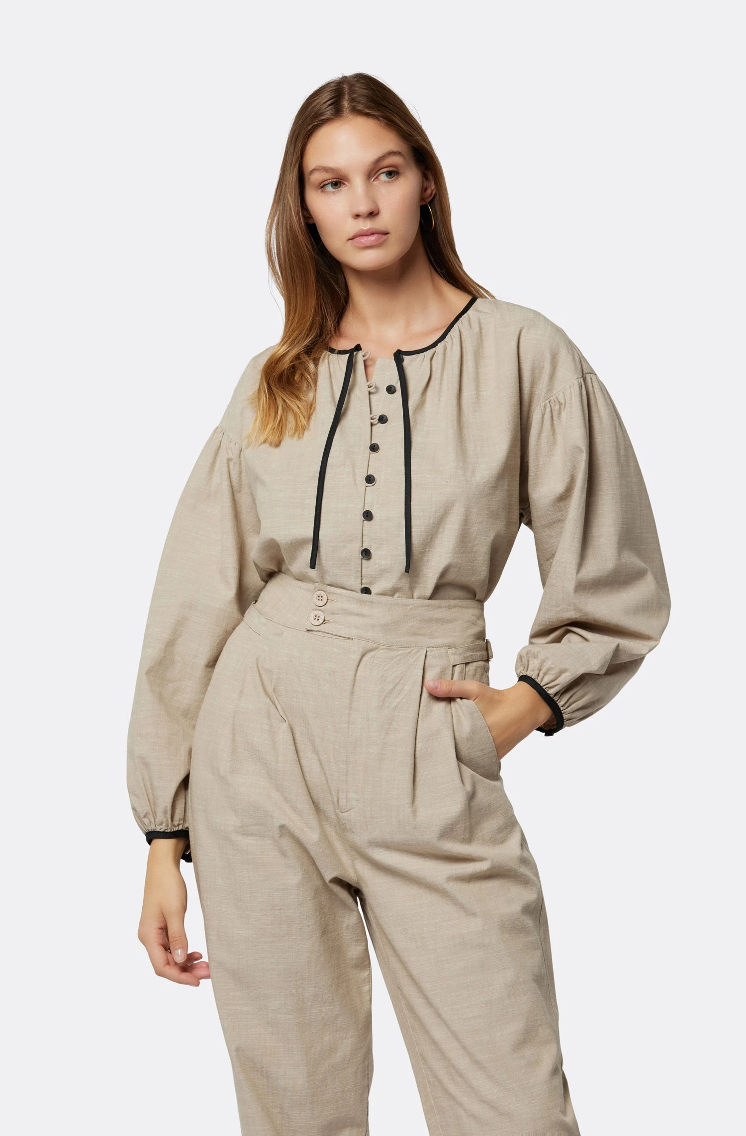 Joie Hazel Long Sleeve Cotton Top 1 Joie Hazel Long Sleeve Cotton Top