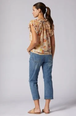 Joie Tezza Short Sleeve Silk Top -Joie Fashion Outlet Store T0130A0007 ABFM 2