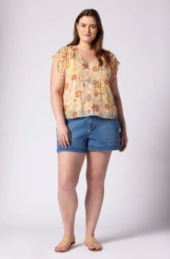 Joie Tezza Short Sleeve Silk Top -Joie Fashion Outlet Store T0130X0007 ABFM 1