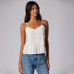 Joie Miranda Sleeveless Cotton Top -Joie Fashion Outlet Store T0134F337 PRCL 4 DPA