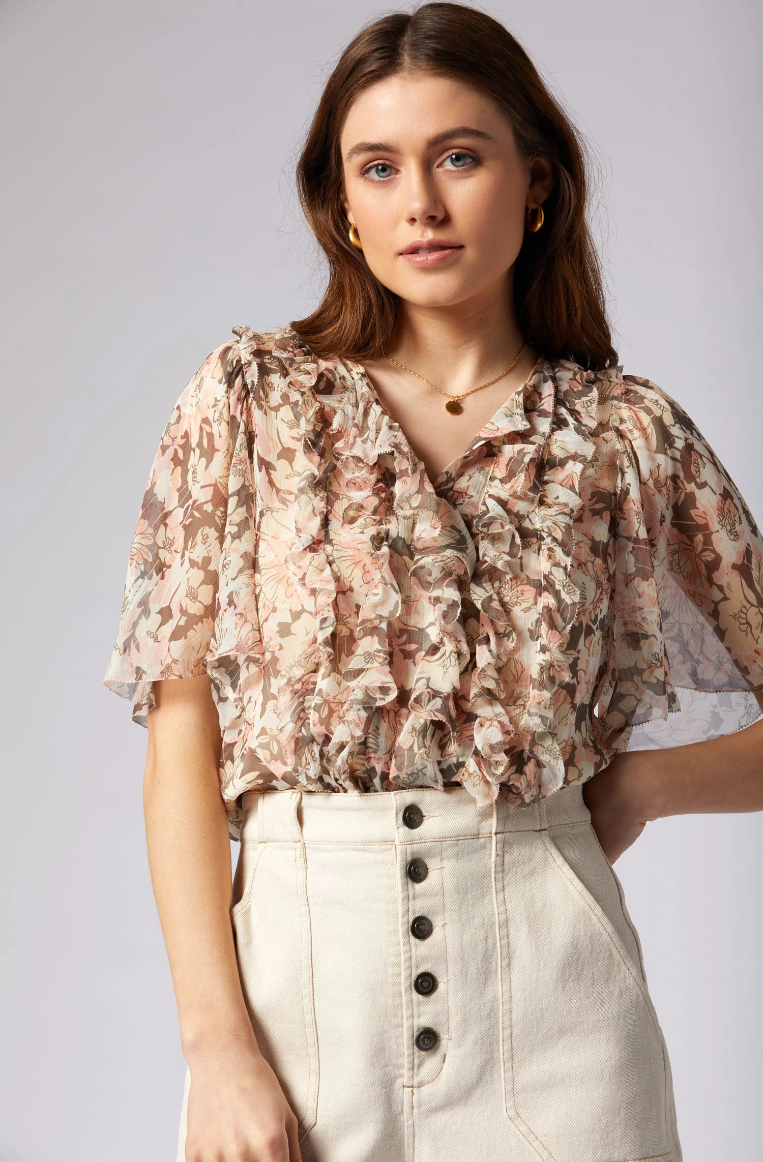 Joie Mikayla Short Sleeve Silk Top 1 Joie Mikayla Short Sleeve Silk Top