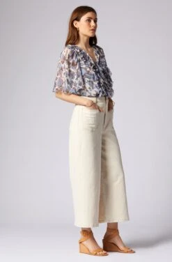 Joie Mikayla Short Sleeve Silk Top -Joie Fashion Outlet Store T0139A0010 EMRM 3