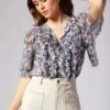 Joie Mikayla Short Sleeve Silk Top