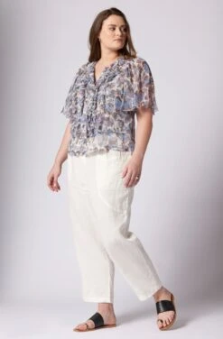 Joie Mikayla Short Sleeve Silk Top -Joie Fashion Outlet Store T0139X0010 EMRM 3