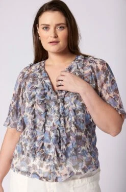 Joie Mikayla Short Sleeve Silk Top -Joie Fashion Outlet Store T0139X0010 EMRM 4