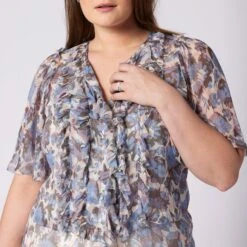 Joie Mikayla Short Sleeve Silk Top -Joie Fashion Outlet Store T0139X0010 EMRM 4 DPA