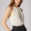 Joie Keegan Sleeveless Crochet Cotton Top