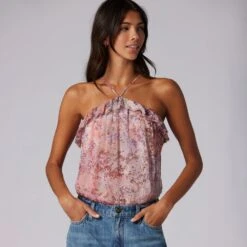 Joie Britta Sleeveless Silk Top -Joie Fashion Outlet Store T0167A0001 TGYM 2 DPA