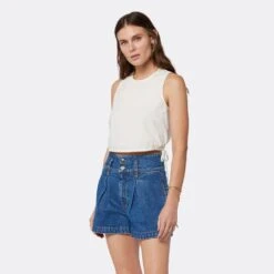 Joie Tess Sleeveless Cotton Top -Joie Fashion Outlet Store T0171F2536 PRCL 2 DPA