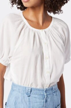 Joie Zola Short Sleeve Cotton Top -Joie Fashion Outlet Store T0181F337 PRCL 6