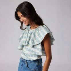 Joie Lennon Short Sleeve Cotton Top -Joie Fashion Outlet Store T0182A0008 CDLM 4 DPA