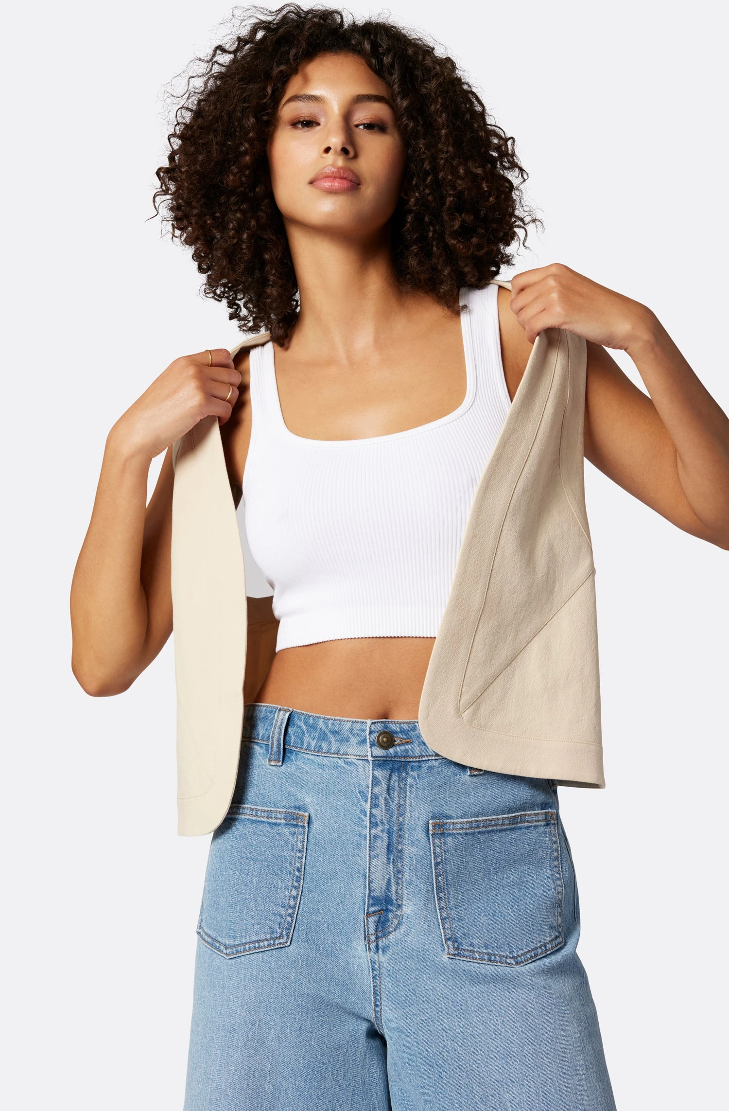 Joie Raine Sleeveless Cotton Vest 1 Joie Raine Sleeveless Cotton Vest