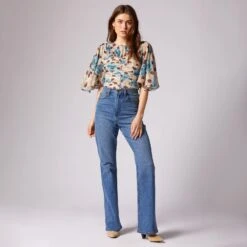 Joie Foster Short Sleeve Silk Top -Joie Fashion Outlet Store T0301A0053 TFTM 1 DPA