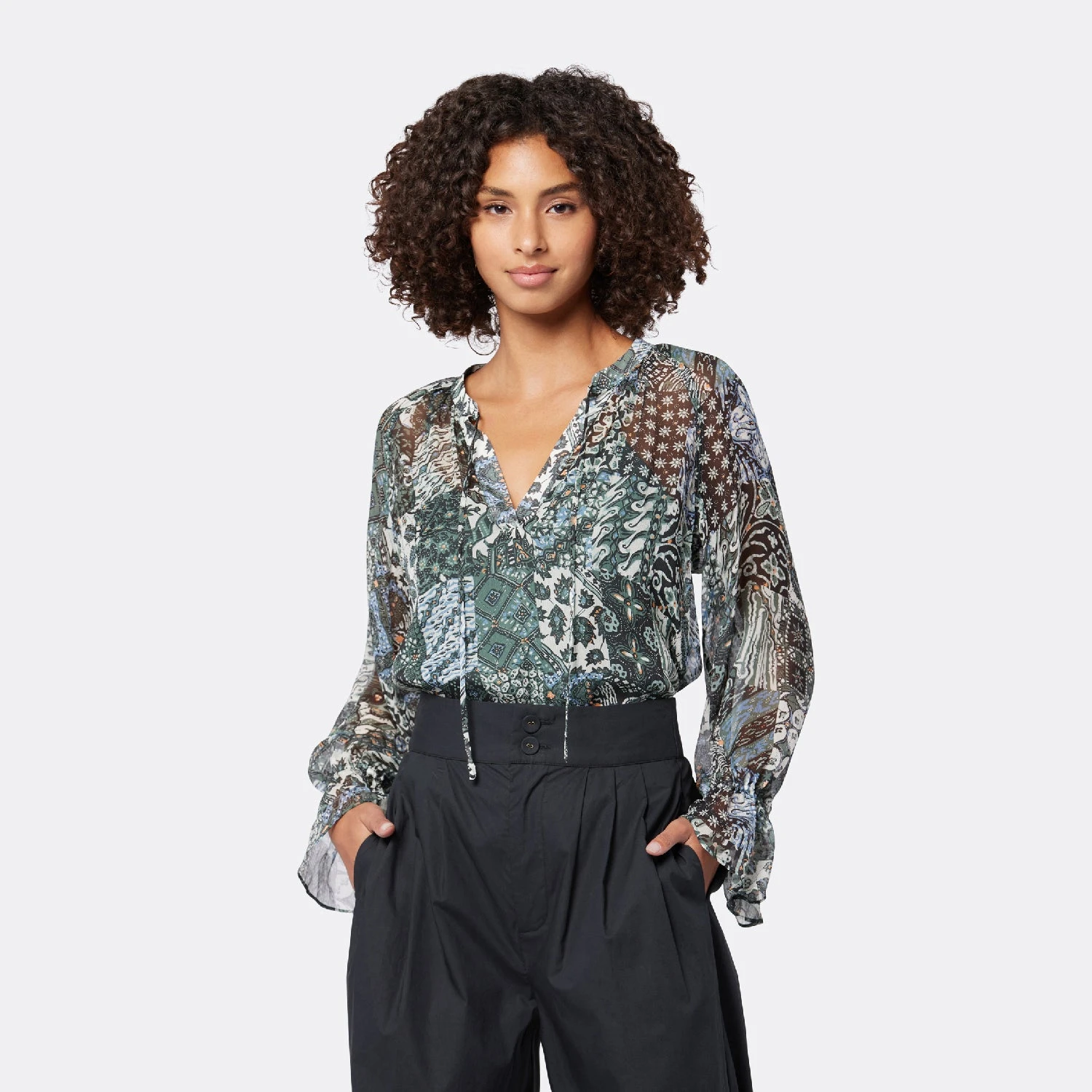 Joie Cecarina Long Sleeve Silk Top 7 Joie Cecarina Long Sleeve Silk Top - Image 7