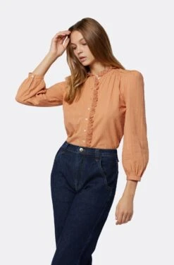 Joie Alain Long Sleeve Cotton Top