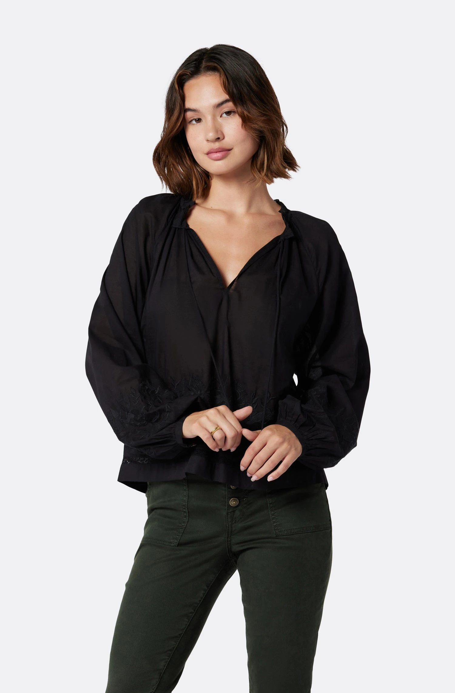 Joie Ogdine Long Sleeve Cotton Top 1 Joie Ogdine Long Sleeve Cotton Top