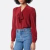 Joie Eldridge Tie Neck Silk Top