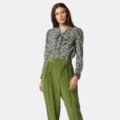 Joie Eldridge Tie Neck Cotton Top -Joie Fashion Outlet Store TP05163B9163 CAVM 2 DPA