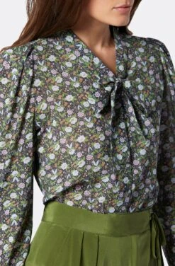 Joie Eldridge Tie Neck Cotton Top -Joie Fashion Outlet Store TP05163B9163 CAVM 6