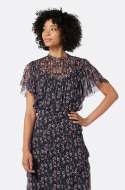 Joie Madison Short Sleeve Silk Top