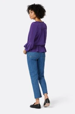 Joie Asseline Long Sleeve Silk Top -Joie Fashion Outlet Store TP053557881 ACAI 5