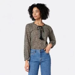 Joie Assouel Long Sleeve Cotton Top -Joie Fashion Outlet Store TP053639134 CVBS 2 DPA