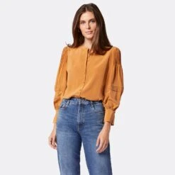 Joie Ivry Long Sleeve Silk Top 10 Joie Ivry Long Sleeve Silk Top -Joie Fashion Outlet Store TP053697881 BRSG 2 DPA